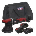 Sealey Premier SV20 Series 125mm Cordless Orbital Polisher Kit 20V 4Ah - 2 Batteries