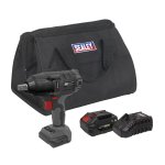 Sealey Premier SV20 Series 1/2"Sq Drive Brushless Cordless Impact Wrench Kit 20V 4Ah