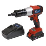 Sealey Brushless Cordless Nut Riveter 20V 2Ah Lithium-ion