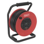 Sealey 50m Heavy-Duty Cable Reel with Thermal Trip 4 x 230V