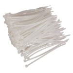 Sealey Cable Tie 100 x 2.5mm, White - Pack of 200