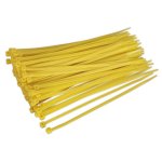 Sealey Cable Tie 200 x 4.4mm, Yellow - Pack of 100