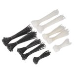 Sealey Cable Tie Assortment, Black/White - Pack of 600