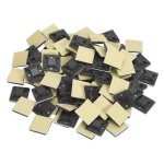 Sealey Self-Adhesive Cable Tie Mount 20 x 20mm, Black - Pack of 100