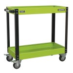 Sealey Superline PRO® Heavy-Duty Workshop Trolley 2-Level - Hi-Vis Green