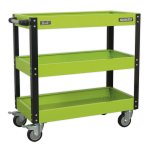 Sealey Superline PRO® Heavy-Duty Workshop Trolley 3-Level - Hi-Vis Green