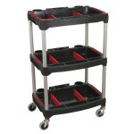 Sealey Composite Workshop Trolley with Parts Storage 3-Level