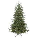 Sealey Dellonda Pre-Lit 7ft Hinged Christmas Tree with Warm White LED Lights & PE/PVC Tips