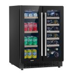 Sealey Baridi 40 Bottle/120 Can Under-Counter/Freestanding Dual Zone Wine Fridge & Cooler 60cm