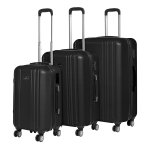 Sealey Dellonda Lightweight ABS Luggage Set with TSA Lock - Black