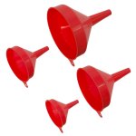 Sealey Economy Fixed Spout Funnel Set 4pc