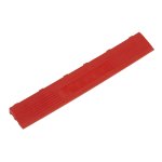 Sealey Polypropylene Floor Tile Edge 400 x 60mm, Red Female - Pack of 6