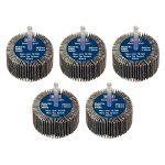 Sealey 60 x 30mm Abrasive Flap Wheel on 6mm Shaft Assorted Grit - Pack of 5