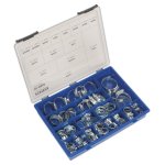 Sealey HI-GRIP® Zinc Plated Hose Clip Assortment 9.5-55mm 81pc