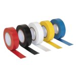 Sealey PVC Insulating Tape 19mm x 20m, Mixed Colours - Pack of 10