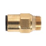 Sealey John Guest® Speedfit® Brass SuperThread Straight Adaptor 12mm x 3/8"BSP - Pack of 2