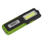 Sealey Rechargeable Inspection Light with Power Bank 5W COB & 3W SMD LED - Green