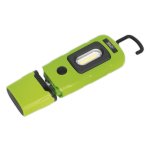 Sealey Rechargeable 360° Inspection Light 3W COB & 1W SMD LED - Green