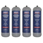 Sealey Disposable Argon/Carbon Dioxide Gas Cylinder 430g, 2.2L - Pack of 4