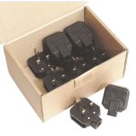 Sealey 13A Heavy-Duty Plug, Black - Pack of 10