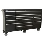 Sealey Premier Heavy-Duty Extra-Wide Rollcab 15 Drawer 1845mm - Black