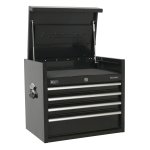 Sealey Topchest 4 Drawer 660mm Heavy-Duty Black