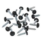 Sealey Numberplate Screw with Plastic Enclosed Head 4.8 x 24mm, Black - Pack of 50