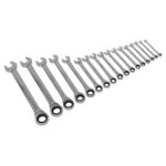 Sealey Siegen Combination Ratchet Spanner Set 17pc