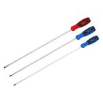 Sealey Siegen Extra-Long Hammer-Thru Screwdriver Set 3pc