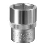 Sealey Premier Socket 1/2"Sq Drive 22mm