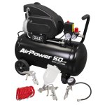 Sealey 50L Direct Drive Air Compressor 2hp with 4pc Air Accessory Kit