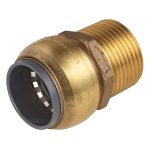 Sealey SharkBite® Brass Straight Adaptor 22mm x 3/4"BSPT