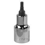 Sealey Premier Hex Socket Bit 1/2"Sq Drive 4mm