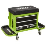 Sealey Mechanic's Utility Seat & Toolbox - Green