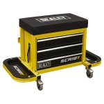 Sealey Mechanic's Utility Seat & Toolbox - Yellow