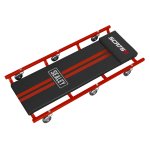 Sealey American-Style Deluxe Creeper with Steel Frame & 6 Wheels 36" - Red