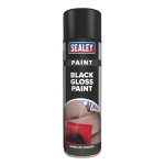 Sealey Gloss Paint 500ml, Black - Pack of 6