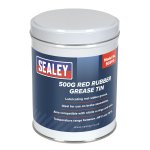 Sealey Red Rubber Grease Tin 500g