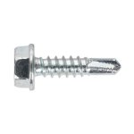 Sealey Zinc Plated Self-Drilling Hex Head Screw 4.8 x 19mm - Pack of 100