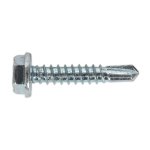 Sealey Zinc Plated Self-Drilling Hex Head Screw 4.8 x 25mm - Pack of 100