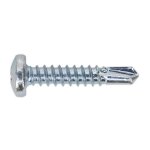 Sealey Zinc Plated Self-Drilling Pan Head Phillips Screw 4.8 x 25mm - Pack of 100