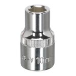 Sealey Premier Fully Polished Socket 1/2"Sq Drive 10mm