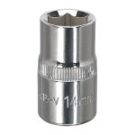 Sealey Premier Fully Polished Socket 1/2"Sq Drive 14mm