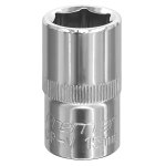 Sealey Premier Fully Polished Socket 1/2"Sq Drive 15mm