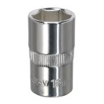 Sealey Premier Fully Polished Socket 1/2"Sq Drive 16mm