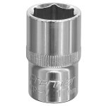 Sealey Premier Fully Polished Socket 1/2"Sq Drive 17mm