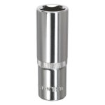 Sealey Premier Fully Polished Deep Socket 1/2"Sq Drive 18mm