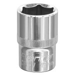 Sealey Premier Fully Polished Socket 1/2"Sq Drive 19mm