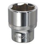 Sealey Premier Fully Polished Socket 1/2"Sq Drive 25mm