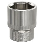 Sealey Premier Fully Polished Socket 1/2"Sq Drive 27mm